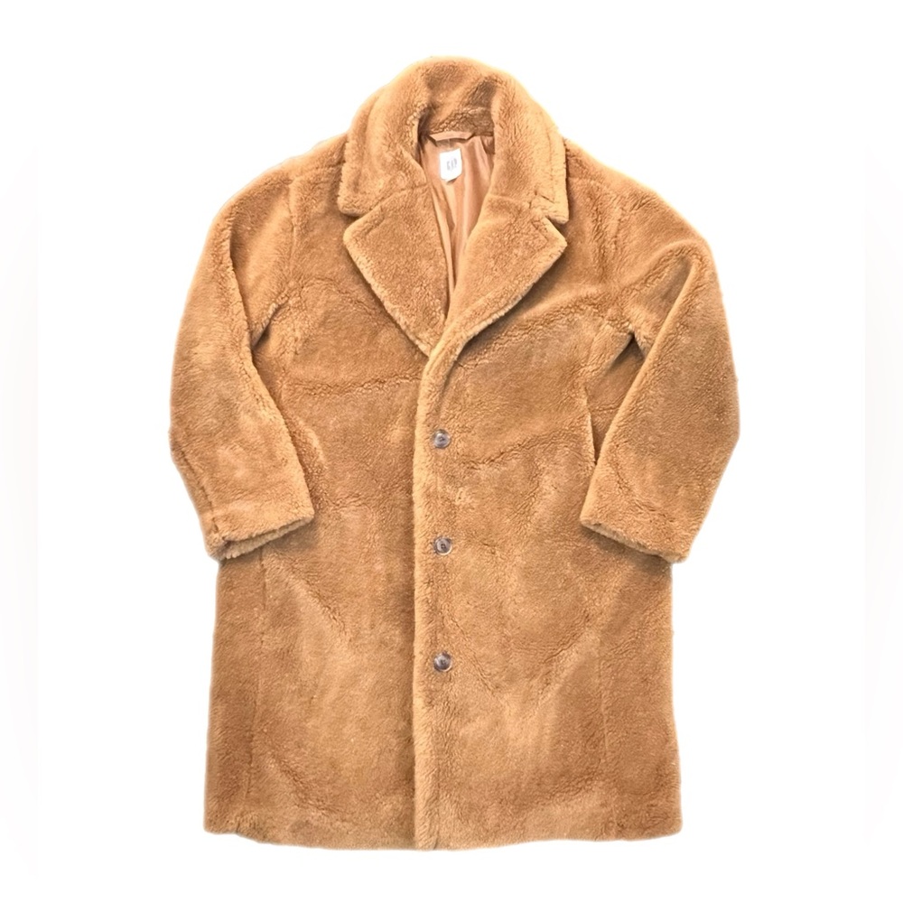 Gap tan brown teddy Sherpa coat jacket size large